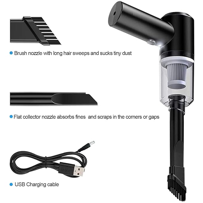 2-in-1 Wireless Car Vacuum Cleaner & Powerful Blower | High Suction